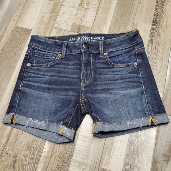 American Eagle Outfitters Pants - 00 American Eagle Midi Super Stretch Denim Shorts